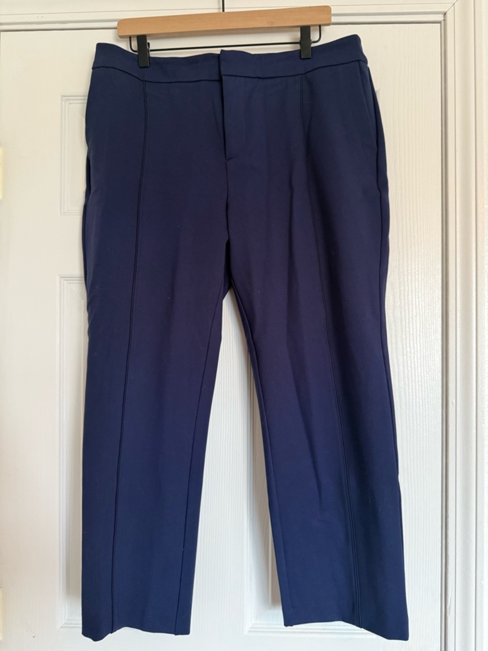 Eloquii Navy Straight-Leg Trousers